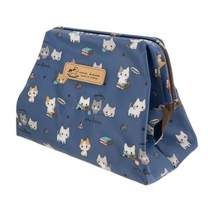 Waterproof Cat Large Opening Makeup Bag